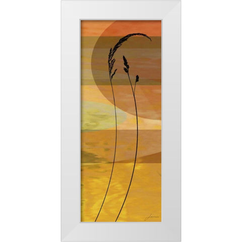 Sunset Duet III White Modern Wood Framed Art Print by Burghardt, James