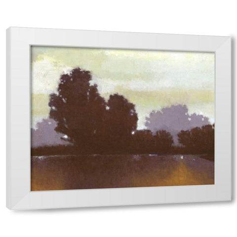 Golden Pond II White Modern Wood Framed Art Print by Wyatt Jr., Norman