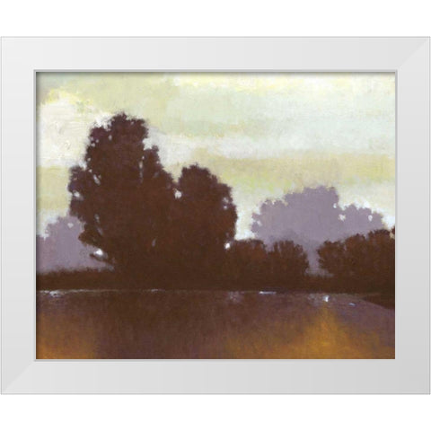 Golden Pond II White Modern Wood Framed Art Print by Wyatt Jr., Norman