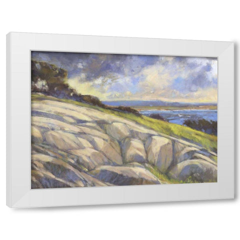 Rocky Coast I White Modern Wood Framed Art Print by Thomas, H.