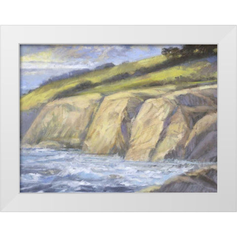 Rocky Coast II White Modern Wood Framed Art Print by Thomas, H.