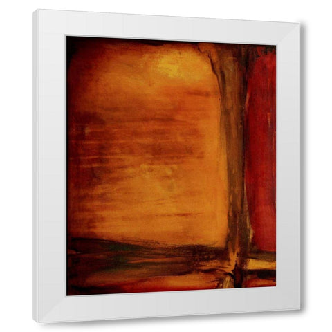 Red Dawn I White Modern Wood Framed Art Print by Ashley, Erin