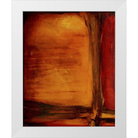 Red Dawn I White Modern Wood Framed Art Print by Ashley, Erin