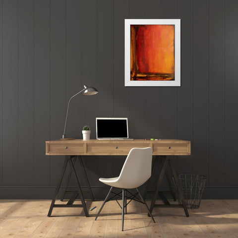 Red Dawn II White Modern Wood Framed Art Print by Ashley, Erin