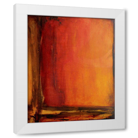 Red Dawn II White Modern Wood Framed Art Print by Ashley, Erin