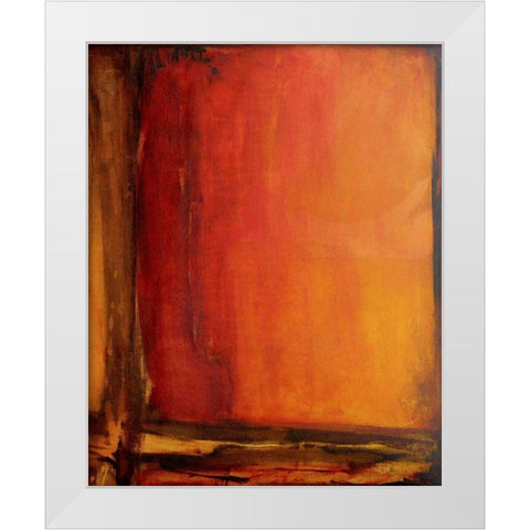 Red Dawn II White Modern Wood Framed Art Print by Ashley, Erin