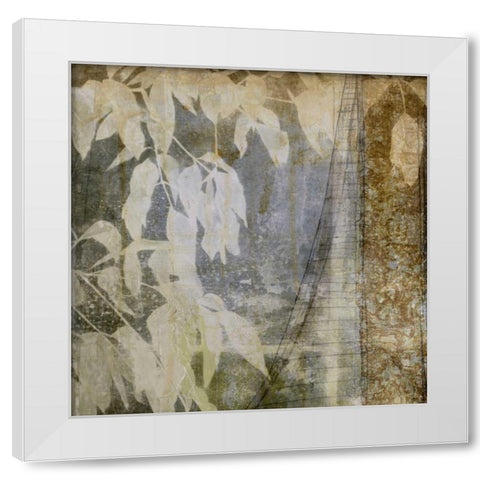 Fluttering Leaves II White Modern Wood Framed Art Print by Goldberger, Jennifer