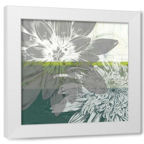 Graphic Blooms I White Modern Wood Framed Art Print by Goldberger, Jennifer