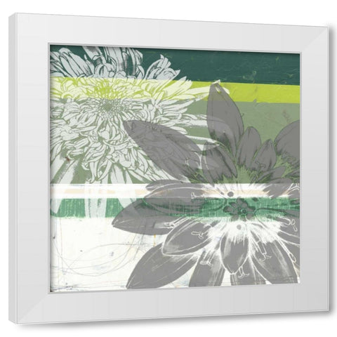 Graphic Blooms II White Modern Wood Framed Art Print by Goldberger, Jennifer