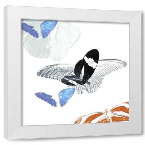Butterfly Inflorescence I White Modern Wood Framed Art Print by Project, A.