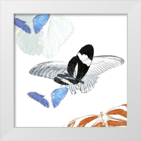 Butterfly Inflorescence I White Modern Wood Framed Art Print by Project, A.