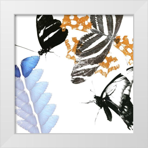 Butterfly Inflorescence II White Modern Wood Framed Art Print by Project, A.