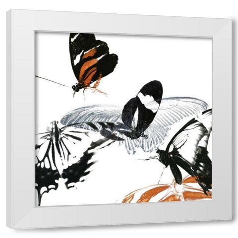 Butterfly Inflorescence III White Modern Wood Framed Art Print by Project, A.