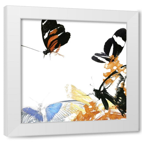 Butterfly Inflorescence IV White Modern Wood Framed Art Print by Project, A.