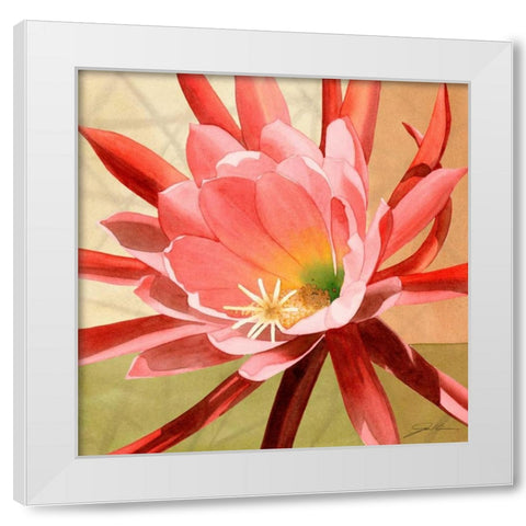 Desert Bloom I White Modern Wood Framed Art Print by Higby, Jason