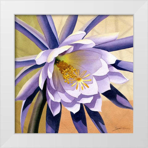 Desert Bloom II White Modern Wood Framed Art Print by Higby, Jason
