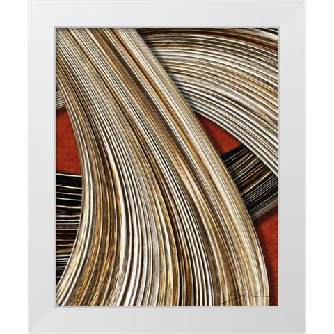 Tangle Tile III White Modern Wood Framed Art Print by Higby, Jason