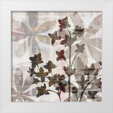 Wallflower III White Modern Wood Framed Art Print by Burghardt, James