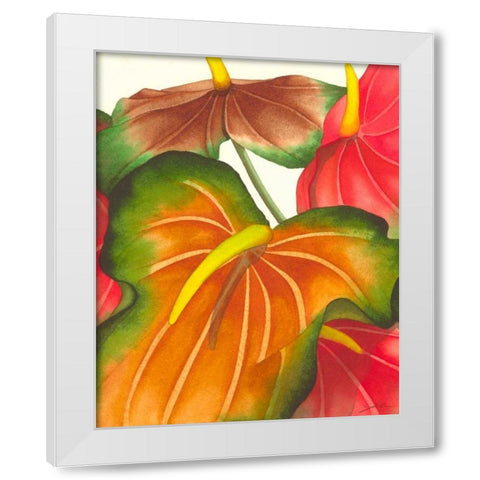 Anthuria I White Modern Wood Framed Art Print by Higby, Jason