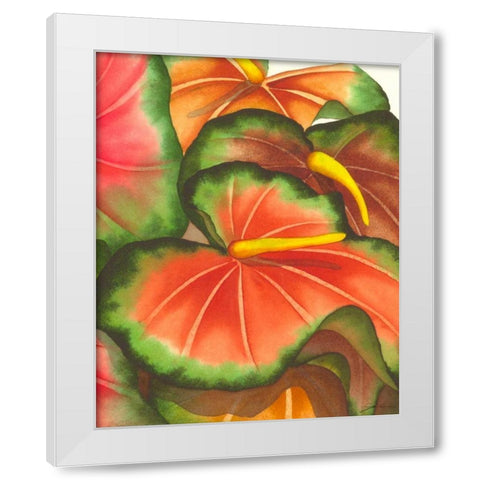 Anthuria II White Modern Wood Framed Art Print by Higby, Jason