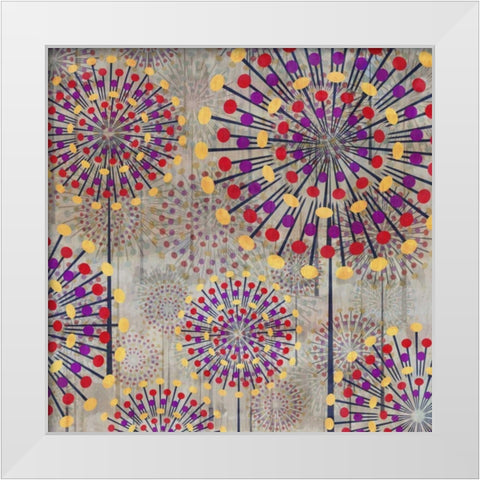 Scatter II White Modern Wood Framed Art Print by Burghardt, James