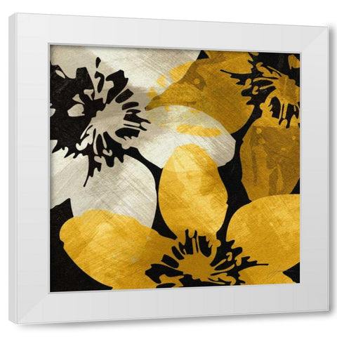 Bloomer Tiles IX White Modern Wood Framed Art Print by Burghardt, James