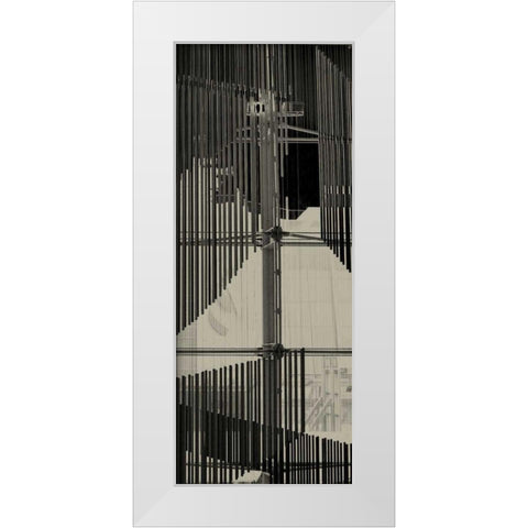 City View V White Modern Wood Framed Art Print by Ling, Tang