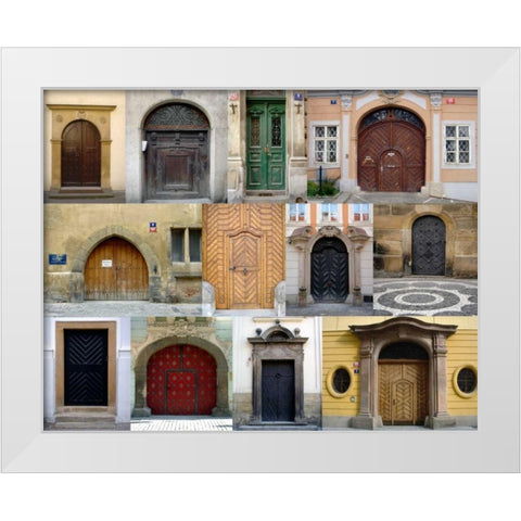 Doors I White Modern Wood Framed Art Print by Christensen, Jim