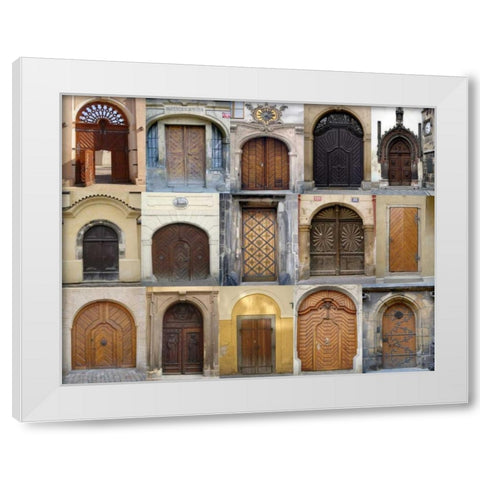 Doors II White Modern Wood Framed Art Print by Christensen, Jim