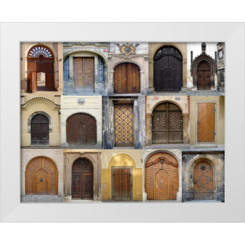 Doors II White Modern Wood Framed Art Print by Christensen, Jim