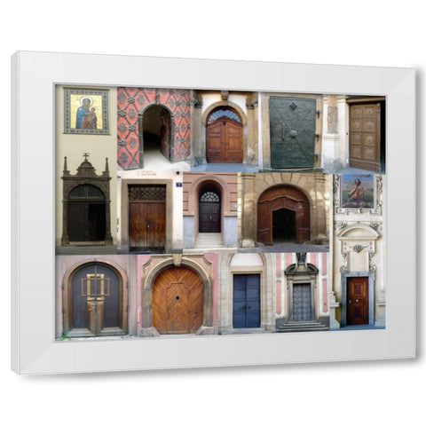 Doors III White Modern Wood Framed Art Print by Christensen, Jim