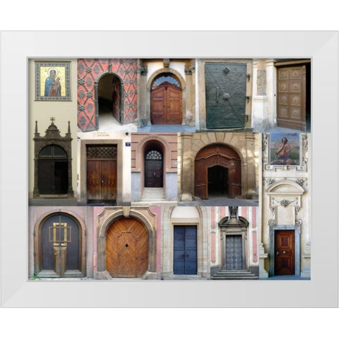 Doors III White Modern Wood Framed Art Print by Christensen, Jim