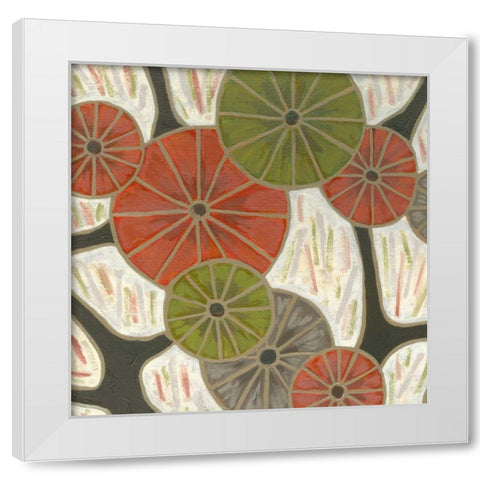 Morning Glories I   White Modern Wood Framed Art Print by Deans, Karen