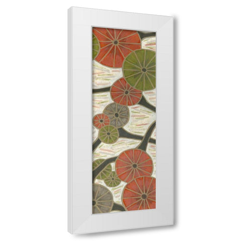 Morning Glories III White Modern Wood Framed Art Print by Deans, Karen