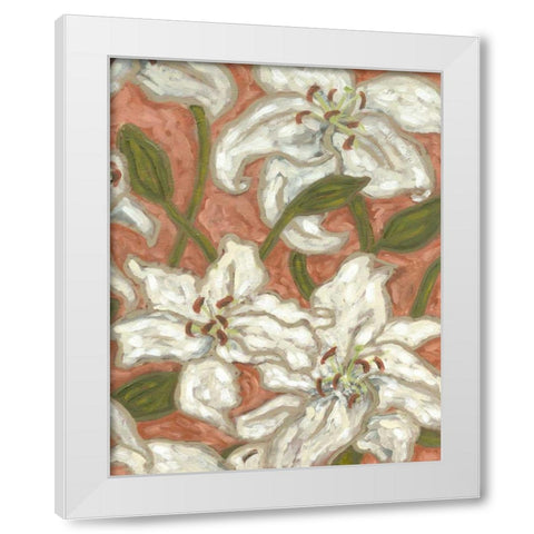 Lily Menagerie II White Modern Wood Framed Art Print by Deans, Karen