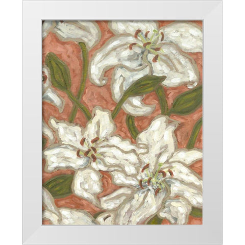 Lily Menagerie II White Modern Wood Framed Art Print by Deans, Karen