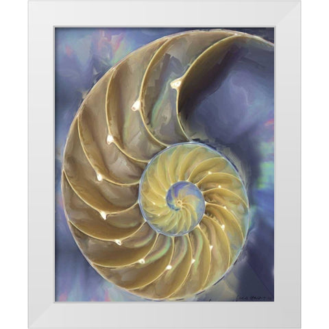 Shell Extraction II White Modern Wood Framed Art Print by Henry, Lola
