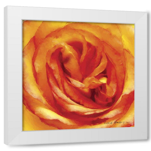 Painterly Flower I White Modern Wood Framed Art Print by Henry, Lola
