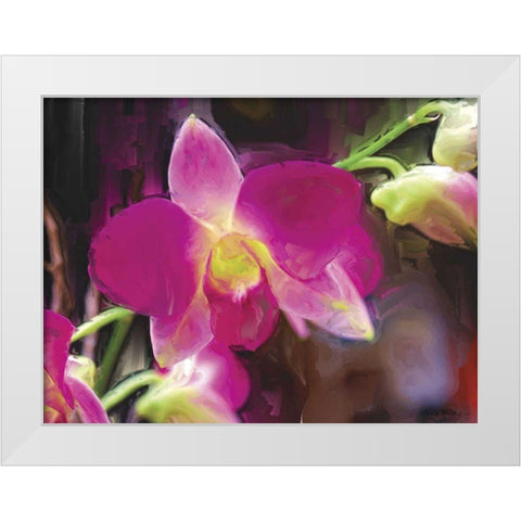 Painterly Flower V White Modern Wood Framed Art Print by Henry, Lola