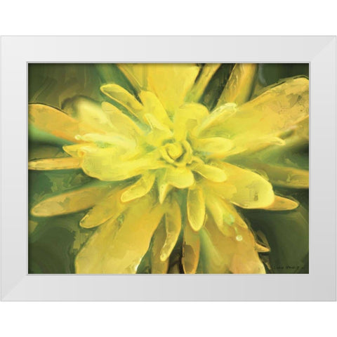 Painterly Flower VII White Modern Wood Framed Art Print by Henry, Lola