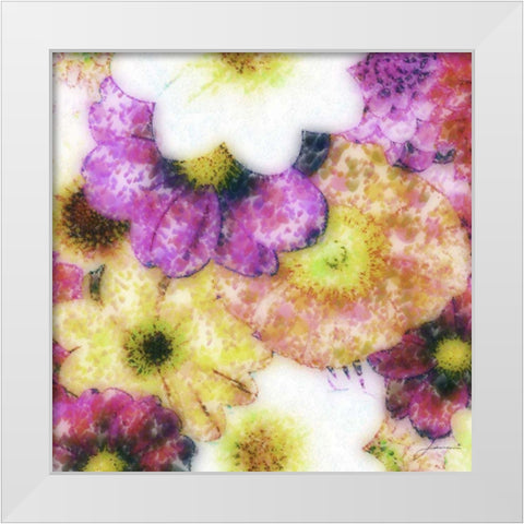 Floral Reef II White Modern Wood Framed Art Print by Burghardt, James
