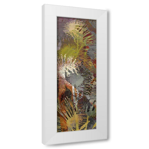 Thistle Panel I White Modern Wood Framed Art Print by Burghardt, James