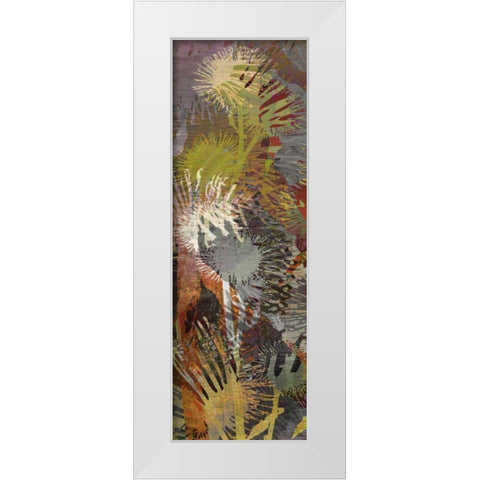 Thistle Panel I White Modern Wood Framed Art Print by Burghardt, James