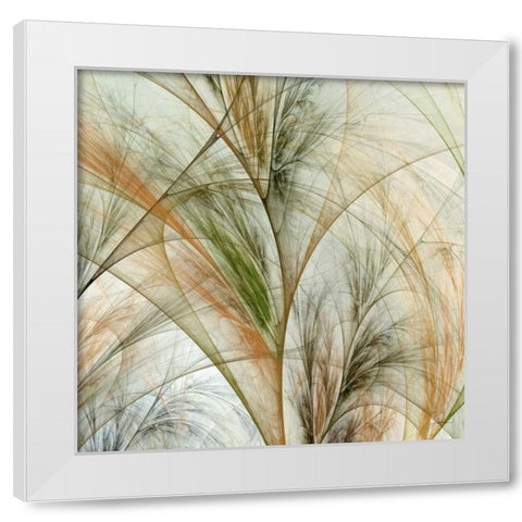 Fractal Grass IV White Modern Wood Framed Art Print by Burghardt, James