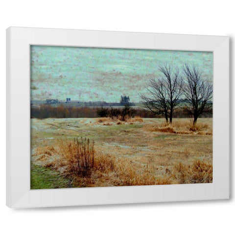 Fields II White Modern Wood Framed Art Print by Harrington, Danielle