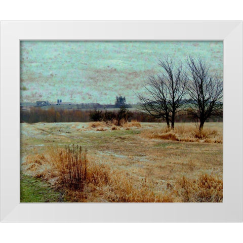 Fields II White Modern Wood Framed Art Print by Harrington, Danielle