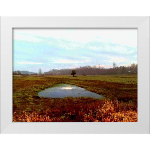 Landscape I White Modern Wood Framed Art Print by Harrington, Danielle