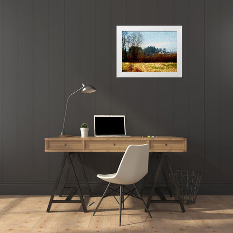 Land I White Modern Wood Framed Art Print by Harrington, Danielle