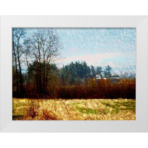 Land I White Modern Wood Framed Art Print by Harrington, Danielle