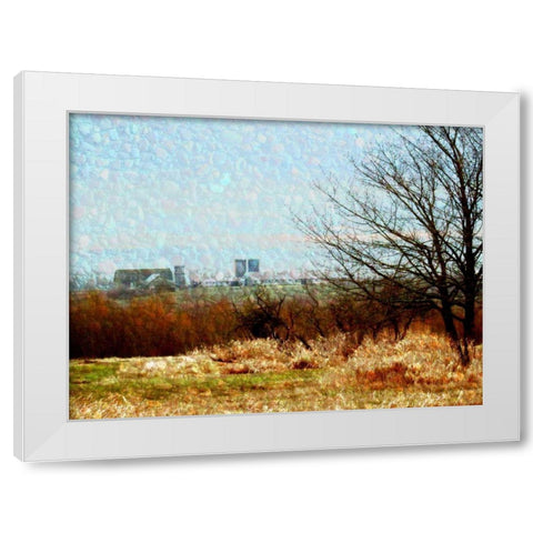 Land II White Modern Wood Framed Art Print by Harrington, Danielle